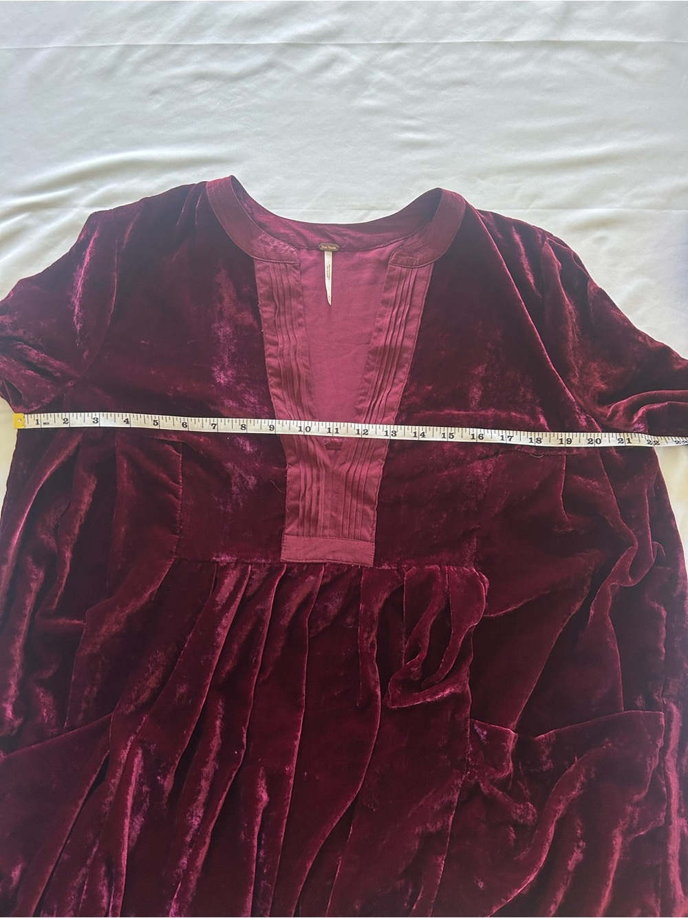 Free People Choose Me Velvet Mini Dress in Burgundy - Picture 11 of 12